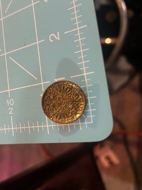 Vintage ARCHID AVST DUX BURG CO TYR 1780 Austria Metal Goldplate Shank Button